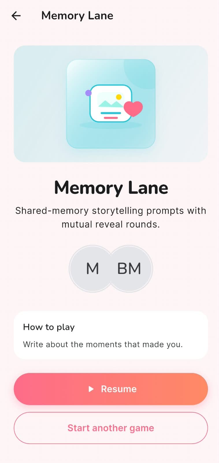Synthetic demo Memory Lane game screen with fake initials and a how-to-play panel.